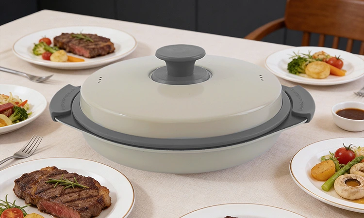 Mikrowellengrill mit mehreren Töpfen
