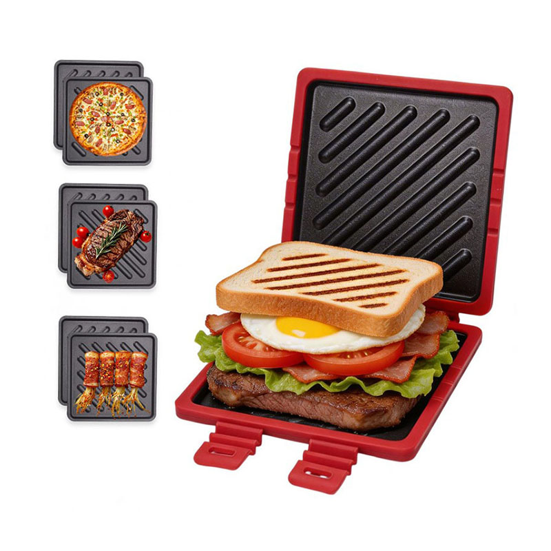 3-in-1-Mikrowellen-Toaster-Grilltablett