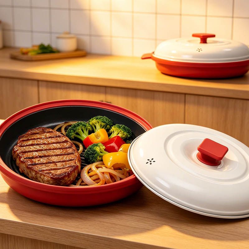 Lebensmittelechter Mikrowellen-Multicook-Grilltopf