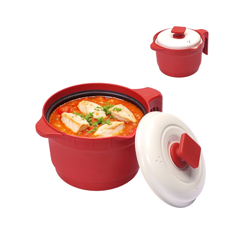 Rund mit Glasabdeckung Mikrowellen-Grill-Multipot